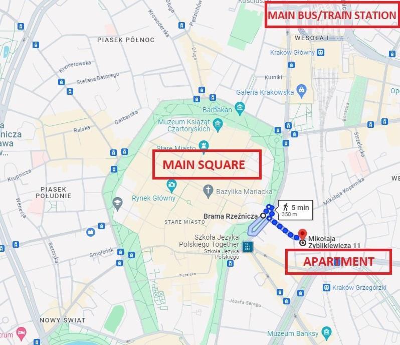 Light Apartment Zyblikiewicza Street Красков Екстериор снимка
